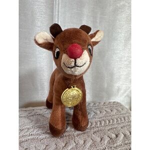 Dan Dee Rudolph the Red Nosed Reindeer Plush 45th Anniversary With Medal